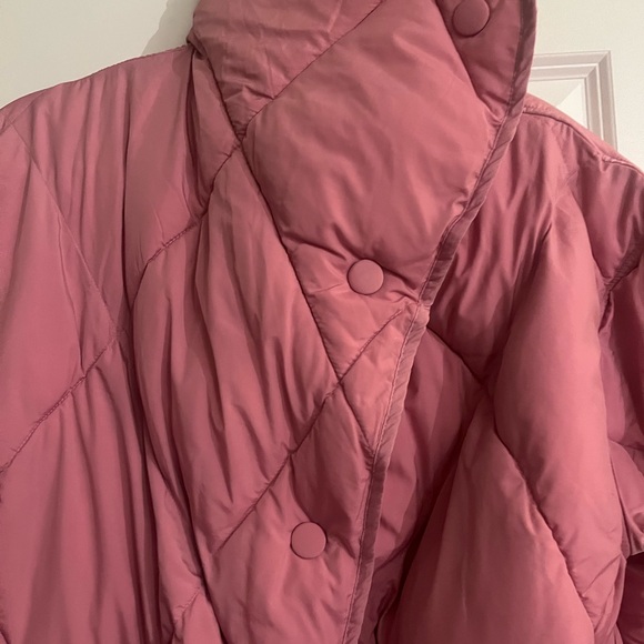 Free People Rose Pink Quilted Jacket xl NWOT - Picture 3 of 9